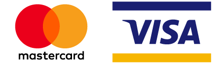 Credit Card symbols: MasterCard and Visa